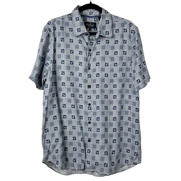 Nat Nast Short‎ Sleeve Button Front Shirt Mens - Picture 1 of 6
